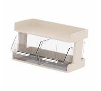 Qcwwy Organisateur de Sachets de thé, Support de Stockage de thé en Plastique avec 3 Couches pour Sachets de, Capsules de café, Armoire de Comptoir de Cuisine de Bureau (2 couches 30x17x16,5 cm)