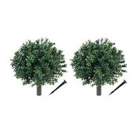 Qcwwy Ornements de Jardin Faux Buis Cèdre avec Pointe Plante en Pot de Cèdre Artificiel Fausse Plante Arbustes Topiaires pour la Maison Salon Décor Extérieur Arbre Topiaire Artificiel
