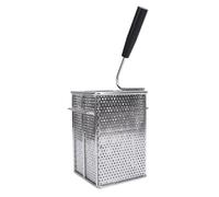 Qcwwy Panier à Frites en Acier Inoxydable 304, Panier à Frites avec Longue Poignée, à de 4,7 X 4,7 X 6,8 Pouces pour la Cuisine à Domicile, le Barbecue en Plein Air, la Cuisine de Fête