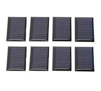 Qcwwy Panneau Solaire Portable 8 Pièces Mini Panneaux Solaires Portables en Silicone Polycristallin Pack de Cellules de Charge Solaire pour Lumières de Pelouse Appliques Murales Artisanat Radios