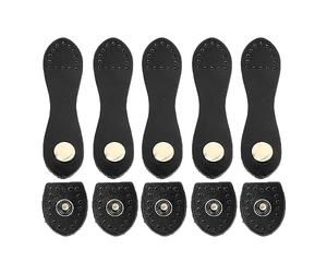Qcwwy Paquet de 5 Boucles à Pression en Cuir, Attaches de Fermoir en Cuir pour Sacs à Main, Fermeture à Languette, Support de Boucle, Boucles de (Accessoire en laiton antique)