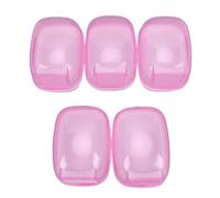 Qcwwy Paquet de 5 Conteneurs de Bain de Sable pour Hamster PP 4,92x3,74x3,54 Pouces Boîte de Baignoire à Poussière Rose pour Petite Cage pour Animaux de Compagnie Toilettage pour