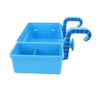 Qcwwy Passeurs de Tasses de Piscine Panier de Rangement au Bord de la Piscine avec Porte-gobelets Organisateur Polyvalent pour les Jouets et les Boissons en Plastique Léger pour Usage Extérieur (BLUE)