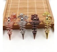 Qcwwy Pendule Spirituel en Métal, Outil d'équilibrage d'énergie pour la Prise de Décision, 7 Pouces de Longueur, Idéal pour les Tests des Chakras et les Pratiques de Guérison (Bronze)