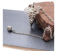 Qcwwy Pendule Spirituel en Métal, Outil d'équilibrage d'énergie pour la Prise de Décision, 7 Pouces de Longueur, Idéal pour les Tests des Chakras et les Pratiques de Guérison (WHITE)