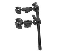 Qcwwy Perche à Selfie pour Guidon de Vélo, Rotation à 360° Réglable, Double Tête de Serrage Télescopique pour Guidon de Moto, Kit de Montage pour Caméras d'action de Moto pour Le