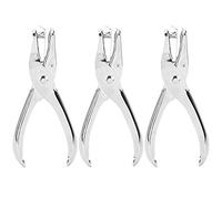 Qcwwy Perforateur de Trou en Acier Inoxydable, 3 PCS 6mm Single Hole Hand Paper Ticket Punchs Handled Metal Hole Puncher Paper Paper Crafts Punchs