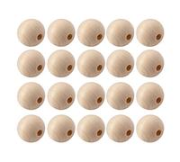 Qcwwy Perles d'espacement en Bois de Burlywood, Perles Décoratives en Bois Synthétique de 25mm pour la Fabrication de Bijoux et la Décoration Intérieure, Autres Objets de Collection