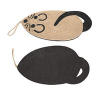 Qcwwy Pet Cat Mouse Cat Scratch Mat Mat Grinding Nails Toy pour Fournitures Saines, à Ongles de Broyage de Sisal avec Crochets, 1x Tapis à Gratter pour Le Renforcement du Lien Entre Vous et Votre
