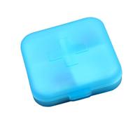 Qcwwy Petite Boîte à Pilules, Mini Porte-Porte-Pilules de Contenant de Rangement Portable avec 4 Compartiments, étui d'organisateur de Médecine Imperméable pour Pilules Quotidiennes, Boîte de