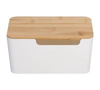 Qcwwy Petite Boîte de Rangement de Câbles, Cache-câble Anti-poussière avec Couvercle en Bois, Gestion Efficace des Câbles pour Fils de Télévision et Routeurs, 9,3 X 4,8 X 4,6 Pouces pour Le Bureau à