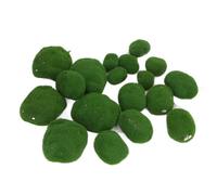 Qcwwy Piedras Recouverts de Moos Rocas de Moss Vert Artificiel Décoratif pour Aquarium, 18 Pcs Rock Mousse Artificiels, Facile à Utiliser pour Les Vases et Les Paysages Miniatures