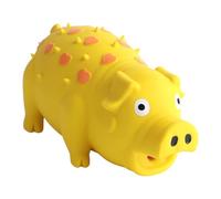 Qcwwy Pig Forme Latex Pet Kituère Durable Fear Interactive Dog Chiwing Toys for Puppies Chog Educational Design for Training Morget pour Les Chiens et Les Chats Jaunes