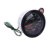 Qcwwy Plus Fiable et Mobile Aimant 3 en 1 Tachymètre 6000 Tr/Min pour les Voitures Autoboot, Installation Facile (Cadran noir lunette noire CX8285B)