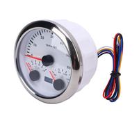 Qcwwy Plus Fiable et Mobile Aimant 3 en 1 Tachymètre 6000 Tr/Min pour les Voitures Autoboot, Installation Facile (Cadrée à cadran blanche CX8286)