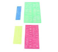 Qcwwy Pochoirs Lettres et Chiffres Réutilisables, Modèles en Plastique PP pour l'apprentissage de la Peinture, Artisanat de Scrapbooking, Fournitures de Bureau, 4 Pièces