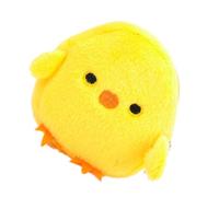 Qcwwy Porte-Monnaie Mignon en Peluche Poulet Jaune Motif Dessin animé Couture Douce Artisanat pour Petits Accessoires Bijoux Clés écouteurs Cadeau pour Enfants Enfants