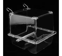 Qcwwy Produits d'alimentation pour Oiseaux Produits d'arrosage pour Oiseaux Conteneur de Nourriture pour avec Kit de Vis de Support pour Cage à Perruches Volière Mangeoire à Transparente Grande