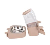 Qcwwy Rabbit Water Bottle Suspendu Le Distributeur de Nourriture pour Chats Sauver en Plastique Feeder Pet Pet pour Les Chats et Les Chiens pour Les Cages Cat Goods Quotidiens (Brown)