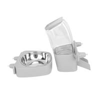 Qcwwy Rabbit Water Bottle Suspendu Le Distributeur de Nourriture pour Chats Sauver en Plastique Feeder Pet Pet pour Les Chats et Les Chiens pour Les Cages Cat Goods Quotidiens (Gray)