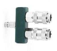 Qcwwy Raccords de Connecteur de Tuyau Connecteur à 2 Voies Conception Enfichable de Tuyau d'air Accessoires de Compresseur d'air Industriel Raccords Droits Galvanisés à Connexion Rapide Séparateur
