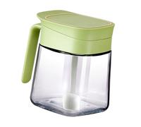Qcwwy Récipient à Sel et à Sucre en Verre, Bouteille de Cuisine Transparente, Couvercle Supérieur en Plastique Durable, capacité de 10.9oz pour un Usage Domestique (GREEN)