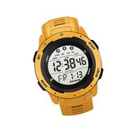 Qcwwy Regarder la Course de Sport Masculine Watch Numérique Multifonctionnel Imperméable Luminal Timing Sport Watch, pour Les Amateurs de Plein Air (Yellow)