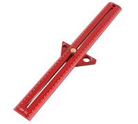 Qcwwy Règle d'angle de Mesure du Bois, Règle de Piste en Alliage d'aluminium Résistant à la Corrosion pour une Mesure Multi-angle Précise par les Charpentiers (40cm)