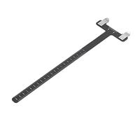 Qcwwy Règle en T pour Tir à l'arc, Outil d'équipement avec Clip de Fixation de Corde pour Arc à Poulies, Arc Classique, Règle en T, Mesure de Corde en Acier Inoxydable, Sports de Loisirs