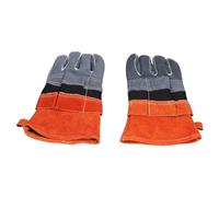 Qcwwy Résistants au Feu Bord Doublement Cousu (longue orange) | ignifuges à double couture pour la sécurité du gril Résistant à la chaleur jusqu\'à 250 °C Grill à double couture pour