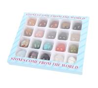 Qcwwy Rock Collection Box, 20pcs Crystal Rocks and Minerals, éducation Kit de Sciences pour les Enfants de Plus de 5 Ans, pour la Décoration de la Maison et l'apprentissage en Classe