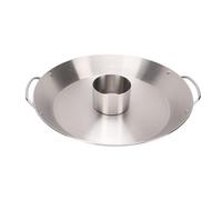 Qcwwy Rôtissoire à Poulet en Acier Inoxydable avec Bac de Récupération des Graisses, Double Poignée Ergonomique, Grille Ronde Antiadhésive, Cuisson Uniforme, Compatible Lave-vaisselle,