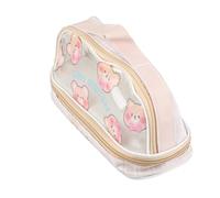 Qcwwy Sac de fournitures scolaires pour étudiants, maquillage, voyage, étanche, grande capacité, durable, transparent et visible, double couche, facile à nettoyer, Ours jaune, Poche pour carte