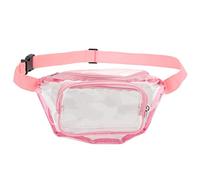 Qcwwy Sac de Taille Transparent Sacs de Sport Sac Polyvalent avec Rangement sécurisé pour Les Concerts de Voyage Shopping sur la Plage de Taille Transparent Fermeture à Glissière en PVC Équipement