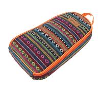 Qcwwy Sacs de Rangement Pochette à Outils pour Barbecue avec Sangles élastiques Base étanche Grande capacité en Tissu Polyester 600D Sac d'Ustensiles de Cuisine pour Barbecue en Plein Air Sac à (A)