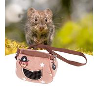 Qcwwy Sacs de Transport pour Petits Animaux de Compagnie, Cochon d'Inde, écureuil, Chinchilla avec Fenêtre en Grille, Bandoulière, 3 Tailles, Sacs de Transport en Flanelle pour Animaux de Compagnie