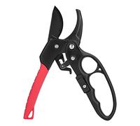 Qcwwy Sécateur pour le Jardinage, Sécateur à Cliquet, Ciseaux à Branches Segmentés, Lames en Acier Inoxydable, à Main, Interrupteur Coulissant à économie D'effort pour