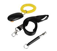 Qcwwy Sifflet de Dressage pour Chiens, Sifflet en Cuivre à Volume Réglable pour L'apprentissage des Ordres, avec Cordon et Clicker Offerts, pour Toutes Les Races de Chiens.
