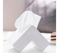 Qcwwy Simplicité Boîte de Boîte de Tissu en Plastique de Rangement de Tissus Multi-fonctionnalités pour le Bureau du Restaurant, de en Forme de Cœur pour Collègues, 1 X de (WHITE)