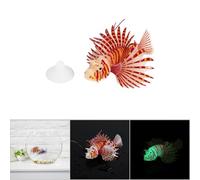 Qcwwy Simulation Lion Fish Fish Blowing Aquarium Tank Decor pour Une Scène sous-Marine Silicone Bleu Vibrant pour Décoration (Rouge)