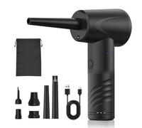 Qcwwy Souffleur de Poussière électrique pour l'électronique Plumeau électrique sans Fil 3 Vitesses Rechargeable Haute Puissance Souffleur d'air Clavier d'ordinateur Dépoussiéreur 'air Intérieur