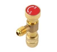 Qcwwy Soupape de sécurité R410A, Adaptateur 1/4 en Cuivre pour Réfrigérant R22, Vanne de Climatisation Facile à Installer pour Systèmes de Cvc