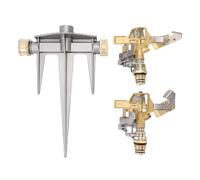 Qcwwy Sprinkler de Jardin en Rotation, Arroseur de Pelouse de Rotation à 360 Degrés avec l'anneau Métallique Inclus et Le Tuyau de Jardin à Vis Diffuseur pour la Cour et Le Jardin à