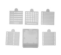 Qcwwy Sticky Note POCHIER ET POSTE, 5 Pochoirs Différents Organisateur de Notes Sticky Note Modèle de Note ET Détenteur de Notes pour les Cadeaux aux étudiants Collègues des