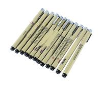 Qcwwy Stylos à Pointe Fine 12 Pièces, Marqueurs de Dessin à Encre étanche avec Différentes Tailles de Pointe pour l'art et l'illustration Technique