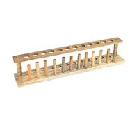 Qcwwy Support de Tubes à Essai en Bois, Support de Tubes à Essai en Bois, Outil de Laboratoire Chimique, Support de Tubes à Essai de Laboratoire, Construction en Bois Poli de qualité (B)