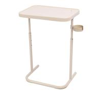Qcwwy Table de Lit, Plateau TV Réglable en Hauteur avec Plateau incliné Magnétique pour Chambre à Coucher, Salon, Dortoir, Camping-Car, 48 X 35 Cm, Beige