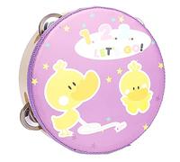 Qcwwy Tambourine, Quatre Paires de Cymbales en Métal, Belle Apparence, Facile à Jouer, liberté Rythmique, Ajouter des Motifs Plus Amusants, Colorés et Mignons, Chanter ou Danser l'accompagnement,