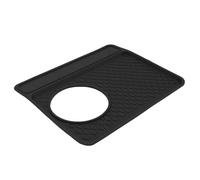 Qcwwy Tapis d'accessoires pour café en Silicone Antidérapant, Imperméabilisant, Résistant à la Chaleur, Accessoire pour Machine à café, adapté au Bourrage Professionnel des Baristas (BLACK)