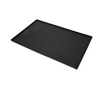 Qcwwy Tapis d'alimentation pour Chiens et Chats avec Protection Contre Les éclaboussures à Bord surélevé, Lavable au Lave-Vaisselle, Fournitures Quotidiennes pour Chiens (Black)
